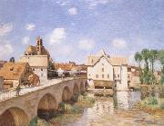 Alfred Sisley The Bridge of Moret (mk09) Norge oil painting reproduction